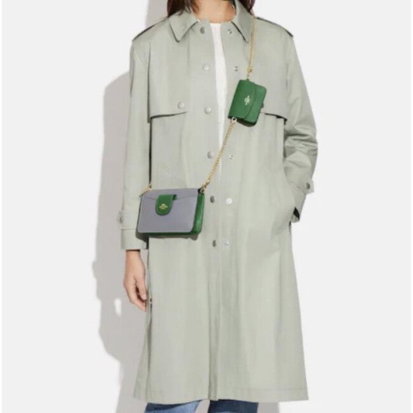 NWT Coach Poppy Crossbody + Card Case Colorblock- IM | Kelly Green Multi Color - Picture 4 of 9